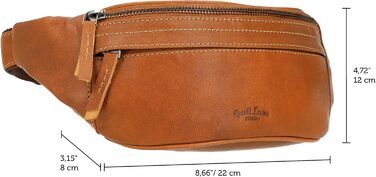 Чоловіча та жіноча поясна сумка Gusti Leather Spencer I з натуральної шкіри, регульований ремінь (волоський горіх)