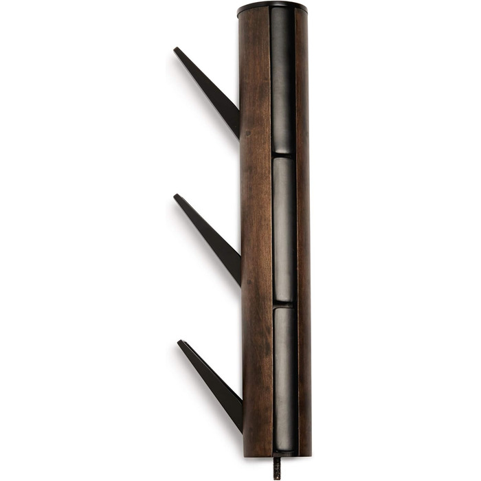 Umbra Flapper Coat Rack – Clothes Rack with 9 Foldable Hooks for Entryway and Office, Wood, White, 57.2 x 57.2 x 165.1 cm, White (Black/Walnut, Single)
