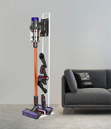 Підставка для пилососів Dyson: Organizer та кріплення для Dyson Gen5, V15s, V15, V12 Slim, V11, V10, V8, V7, V6, DC30, DC35 (білий)