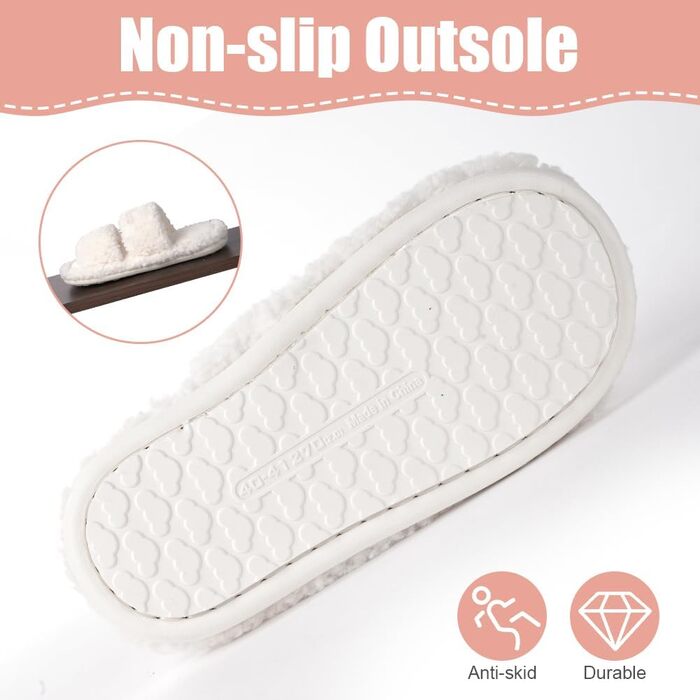 Тапочки жіночі халатні OFF-CUP з м'якою підошвою та декором у вигляді акули, білі, 38/39