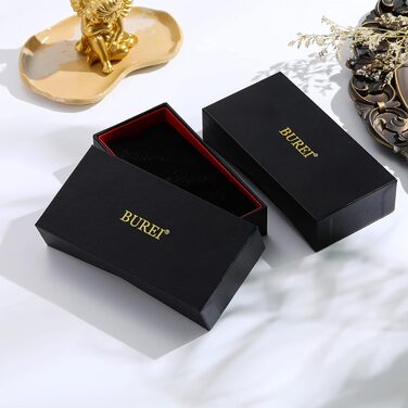 Чоловічий годинник BUREI чорного кольору, мінімалістичний кварцовий годинник з металевим ремінцем, діаметр 44 мм