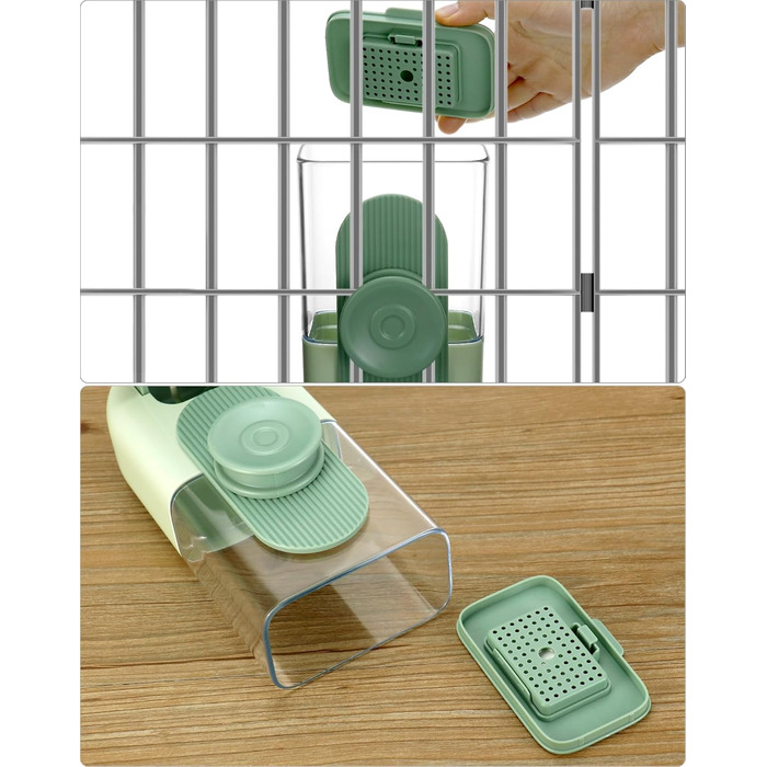 Автоматичний годівниця та поїльник для дрібних тварин QWORK® 870ml/800ml, для їжаків, кроликів, котів, собак
