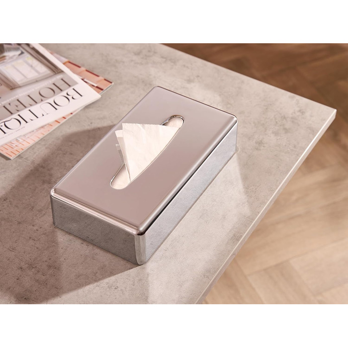 Кришка для серветок прямокутної форми Corby (Devon / TBC0002) срібляного кольору