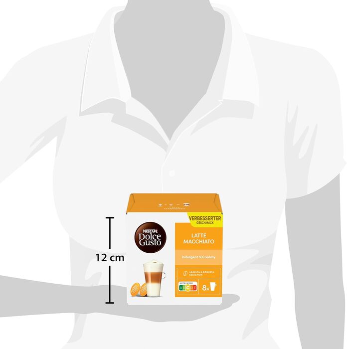 Кавові капсули Nescafé Dolce Gusto Latte Macchiato, середній обсмал, набір 3х15 порцій (45 капсул), 550 г