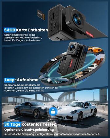 4G LTE відеореєстратор UCOCARE з SIM-картою, віддаленим доступом та цілодобовим режимом паркування 24/7