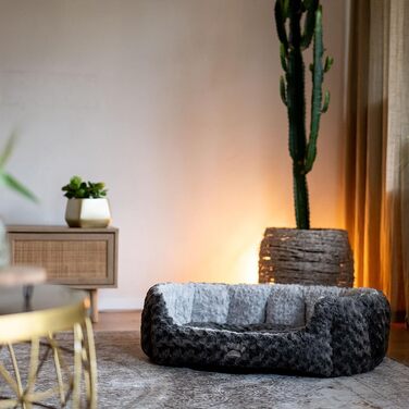 Крісло-гніздочко для собак та котів Nobby Seoli Oval, 65x57x22 см, темно-сірий/світло-сірий