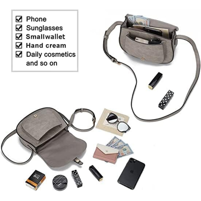 Сумка жіноча AFKOMST через плече з PU шкіри, маленька, регульований знімний ремінець - легка та стильна