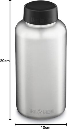 KleanKanteen® Wide Mouth Water Bottle Brushed Stainless Steel One Size