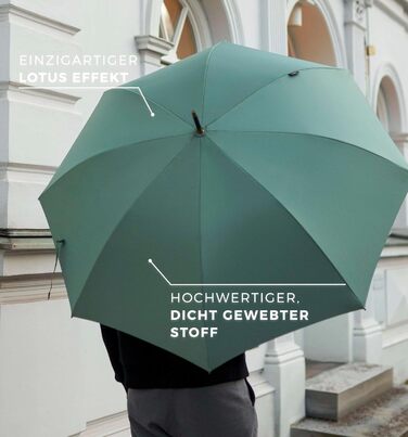 Sapor Design Umbrella Stock Umbrella Stormproof Auto-Open Windproof | XXL Large & Stable for 2 People Men & Women | Golf Umbrella Travel – 123 cm Ø Elegant Sage Green - Modern