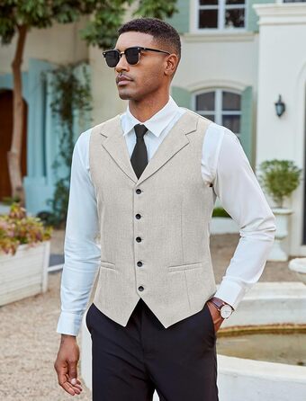 Жилет чоловічий COOFANDY, підходить до різних комірців, повсякденний, кольору пастельного сірого (S)