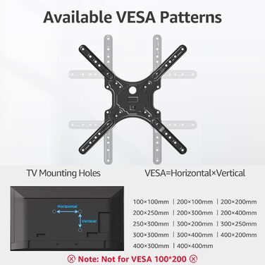 Кріплення для телевізора MOUNTUP EU0079: для LED, LCD, OLED телевізорів 26-60 дюймів, настінне, поворотне, нахильне, до 35 кг, VESA 400x400 мм