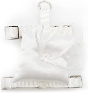 Нашийник для собак Croci Ceremony з кільцем для обручки, H-подібний, регульований, білий, розмір S (38-54 см)