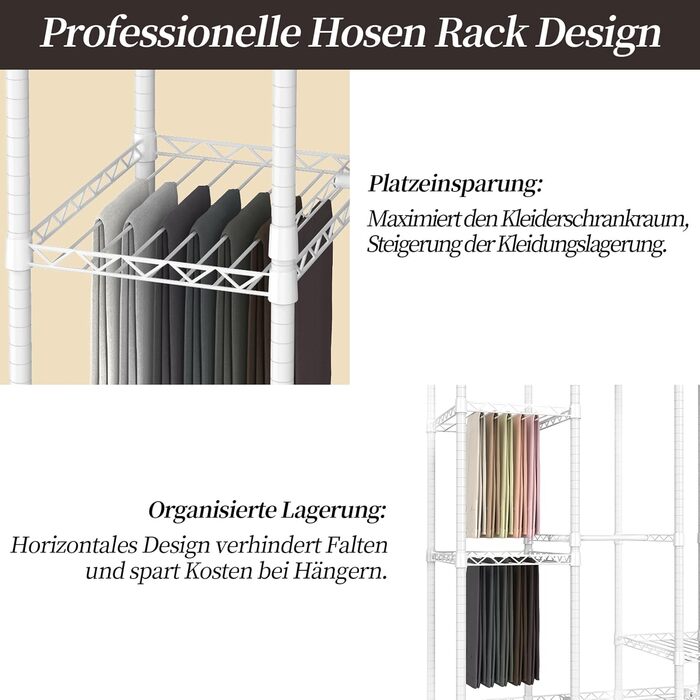 Відкритий шафа-система AQRA з регульованими полицями та штангами для одягу, чорний (193.5 x 43.5 x 195 см)