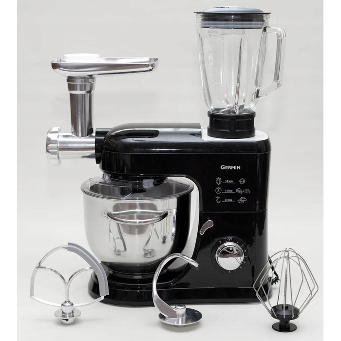Кухонний комбайн Germin MAX-1500-W 1500 Вт, сріблястий/сірий