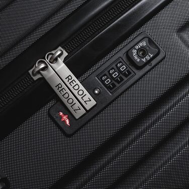 Набір валіз REDOLZ 3 шт. | Легкі дорожні валізи з ABS | Чоловічі/Жіночі | 4 колеса & TSA-замок (Essentials 07) (Чорний, валіза M (67 см))