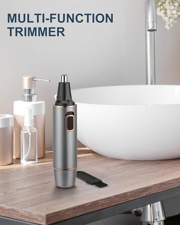 Триммер для носа Areyzin 2025 Upgrade: рожевий/сірий, водонепроникний, з двома лезами