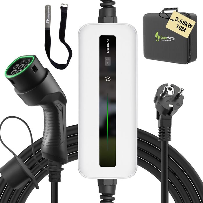 Morec Mobile Wallbox 11kW Type 2 6-16A 380V – Портативна зарядна станція для електромобілів з CEE роз'ємом (6м, кабель Type 2)
