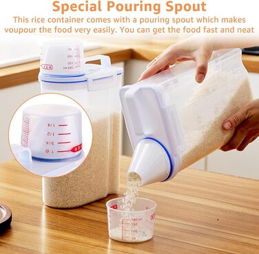 Контейнери для зберігання їжі ZOFUN (4 шт.) - герметичні, для сухого корму, крупи, цукру, кави, тощо