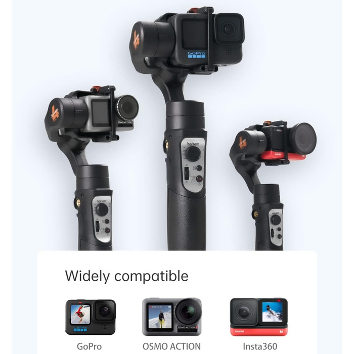 Hohem iSteady Pro 4 – стабілізатор для екшн-камер GoPro, DJI, Insta360, Sony. 3-осьовий, водонепроникний, з тривалим часом роботи (14 годин).