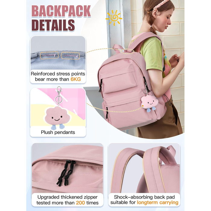 Жіночий рюкзак FIORETTO для дівчаток та хлопчиків, 15.6