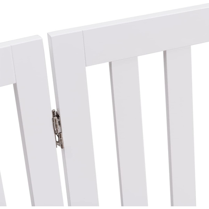 Захисний бар'єр для собак COSTWAY 89 см, 4 панелі, дерев'яний, дитячий, розкладний, захист від сходів, гнучкий, білий