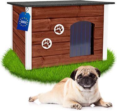 Будка для собак середнього розміру Outentin - тепла та водовідштовхувальна, 76x60x60 см (Нус, L)