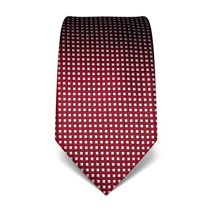 Краватка чоловіча Vincenzo Boretti шовкова в клітку бордового кольору 8 см для костюма та сорочки