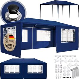 Павільйон Casaria® 3x6м, зелений, з UV-захистом, водостійкий, 18м², 6 бокових частин для саду, фестивалів та вечірок