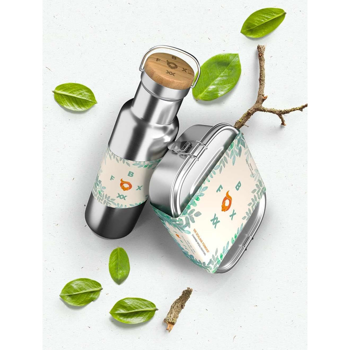Stainless Steel Lunch Box Premium | XL 1400ml | 2 Dividers | DualCham Seal & Smart Clips | Leak-Proof ECO Bento Box - Kids & Adults