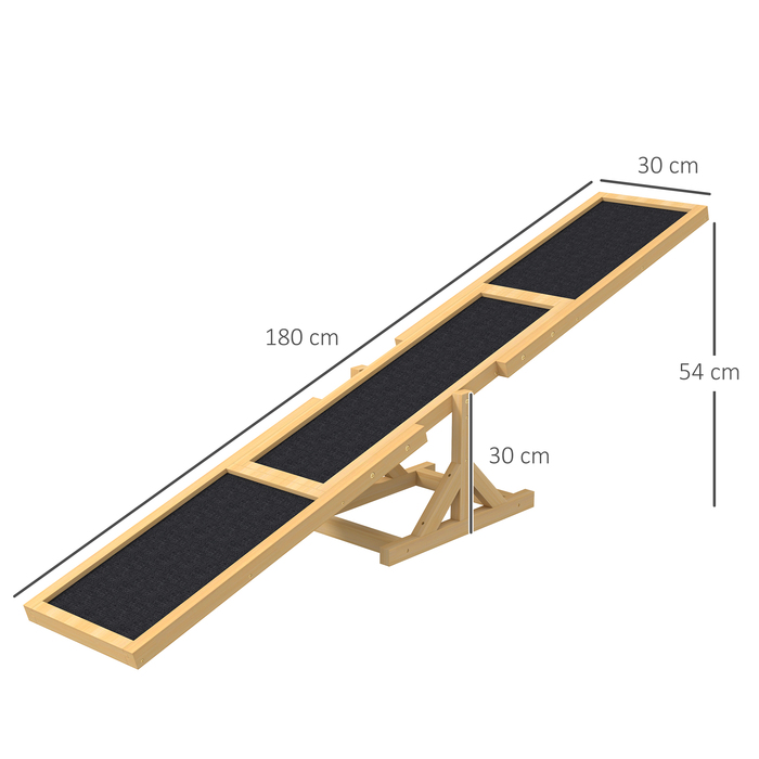 PawHut Dog Agility Weave, Non-Slip Surface, Holds up to 50 kg (110 lbs), 180 x 30 x 30 cm