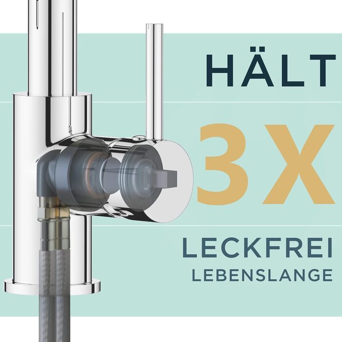 Кран кухонний FORIOUS з високим вигином, висувною лійкою, 360° поворот, 2 режими, нержавіюча сталь (шліфована/полірована)