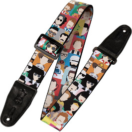 Гітарний ремінь Levy's Sublimationsserie MPD2-003, поліестер, 5,1 см, Pop-art іконки