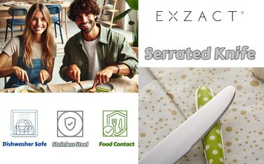 Набір столових приборів Exzact Rostfrei Stahl (нержавіюча сталь) EX07 (Фіолетовий, 16 шт.)