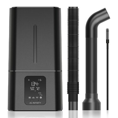 AC Infinity CLOUDFORGE T3 – Увлажнитель воздуха для растений 4,5 л с контролем VPD, 10-ступенчатый распылитель, удлиняемый шланг, защита от протечек, для гроубоксів (15 л)