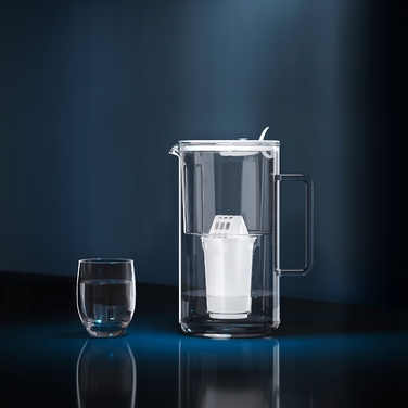 Скляний фільтр-кувшин Aquaphor Nord 2,5 л + 10 змінних касет A5 (350 л), чорний