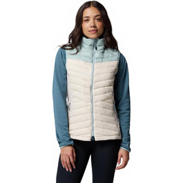 Жіночий жилет Columbia Powder Pass 3 Hybrid Puffer Vest - теплий та зручний (XL, Dark Stone, Crushed Blue)