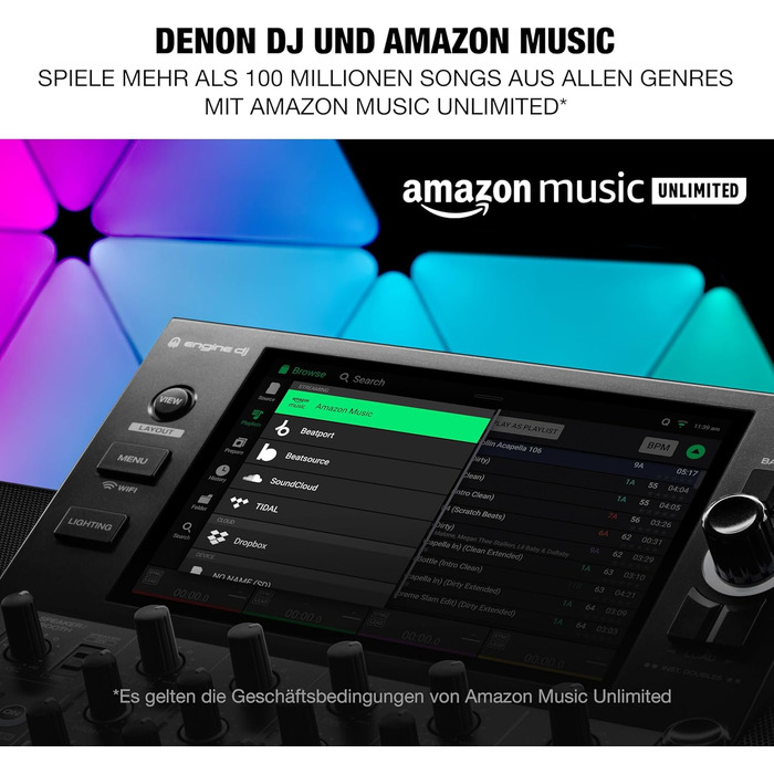 DJ контролер Denon DJ SC LIVE 4: 4 деки, Stem-розділення, Wi-Fi, вбудовані динаміки, сумісність з Serato DJ та Virtual DJ