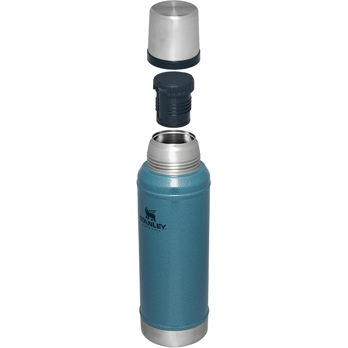 Термос STANLEY 1913 Classic Legendary 0.94л, вакуумна термобутылка Hammertone Lake — герметична, BPA-free, зберігає температуру 24 години