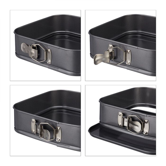 Relaxdays 6-Piece Square Springform Pan Set