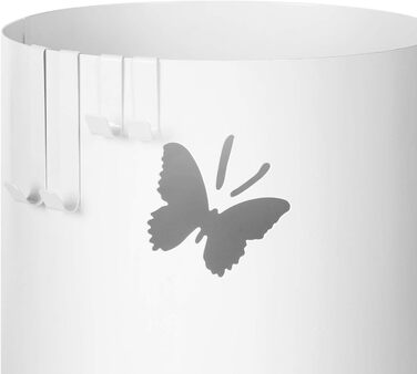 Підставка для парасоль під SONGMICS, металева, кругла, біла, з водозбірником, 49 x 19,5 см