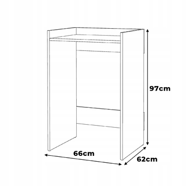 Підлогова шафа для ванної кімнати Stiv-Meble, дуб вотан, 66x97x62 см, матова