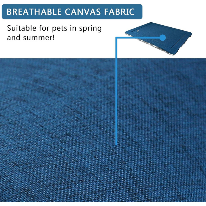 Кросер Fancy Crate Pad - килимок для лежанки, двосторонній (холодний та теплий), машинне прання, для собак малого та великого розміру (до XXX-Large), сірий, темно-синій, зірковий принт, 122 x 76 x 3 см