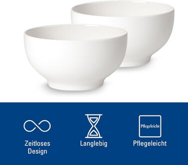 Villeroy & Boch For Me: 2 чашки з ручкою 290 мл, білі, для кави/чаю, преміум порцеляна, можна мити в посудомийній машині та використовувати в мікрохвильовці