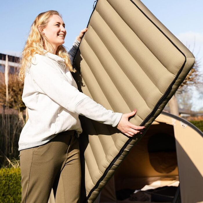 Надувний матрац для гостей Human Comfort - 100% бавовна (зелений)