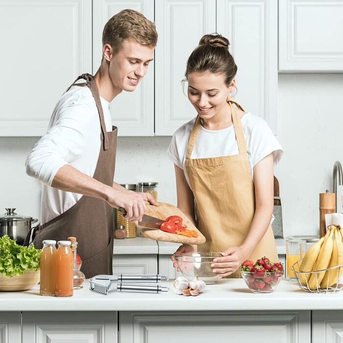 Преміум-нічна для часнику та імбиру Philorn з очищувачем та щіткою - нержавіюча сталь, професійний кухонний помічник