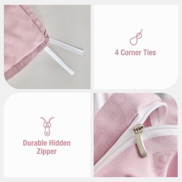 Комплект постільної білизни Lekesky 135x200 (4 частини) - сірий, з квітковим візерунком, мікрофібра, поліестер