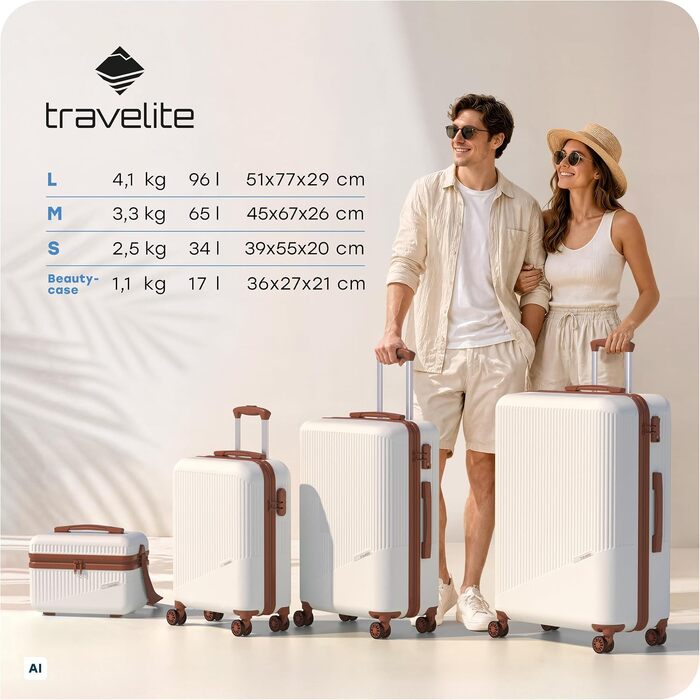 Набір валіз Travelite Bali, 3 предмети (розміри L/M/S), жорстка оболонка ABS