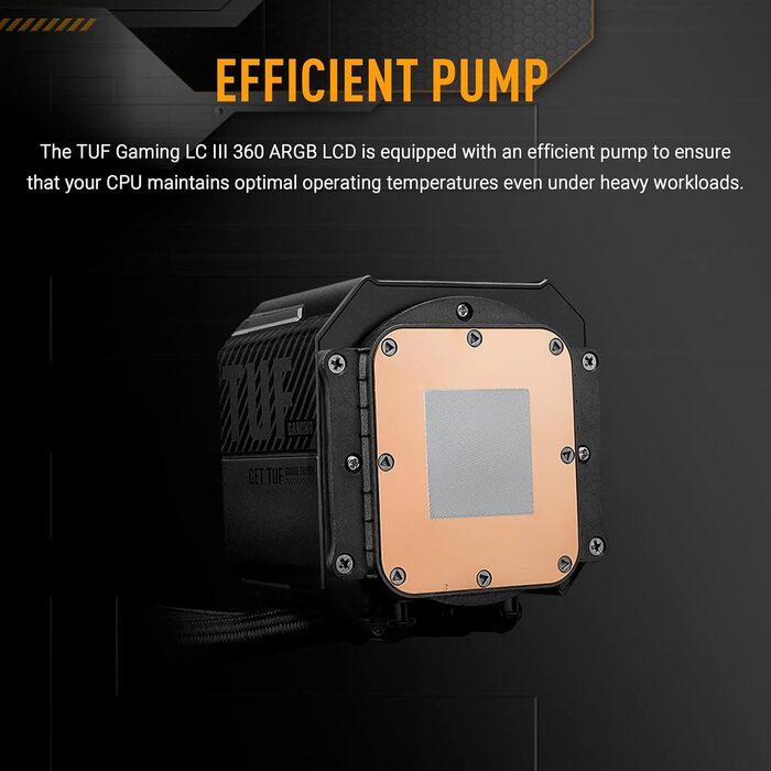 Водяне охолодження CPU ASUS TUF Gaming LC III 240 ARGB з LCD-дисплеєм, 2 вентилятори, сумісний з Intel LGA 1851, 1700, 1200, 115X та AMD AM5