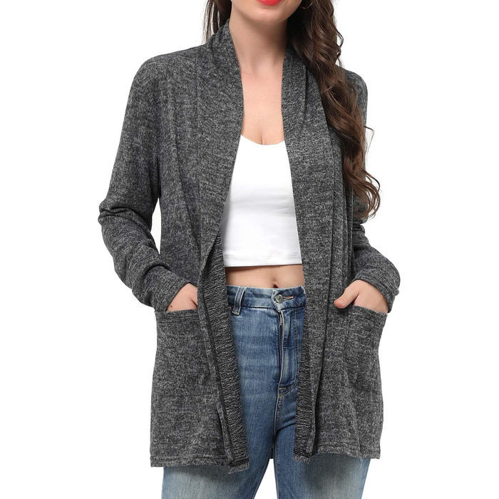 Жіноча легка в'язана жилетка VOTEPRETTY, сірий колір, розмір L