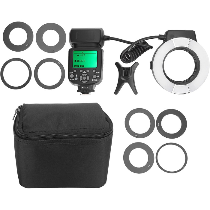 LED кільцева лампа Ringblitz з TTL та автофокусом для камер Nikon D7100, D7000, D5200, D5000, D3200, D3100, D90, D300S, D600